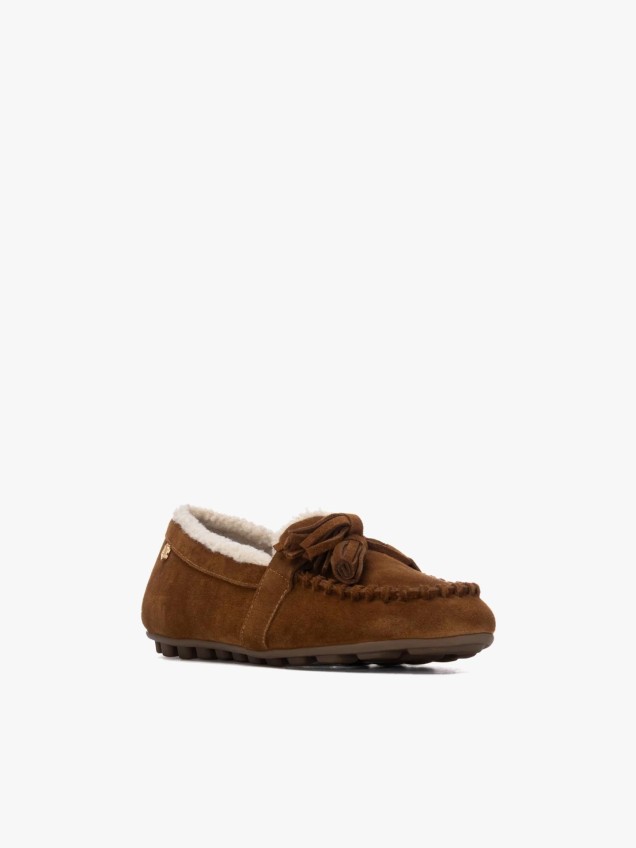 Mocassins em Pele com Forro