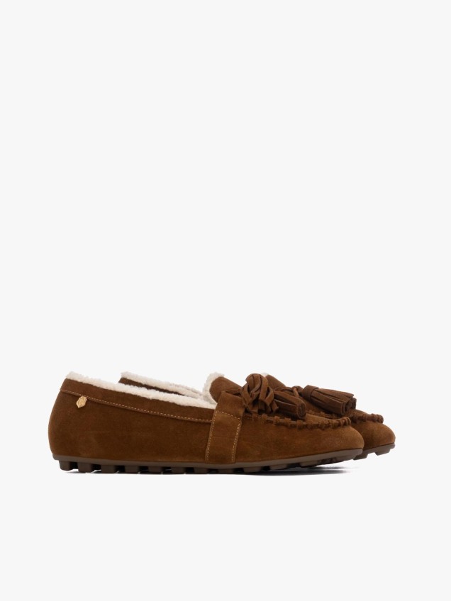 Mocassins em Pele com Forro