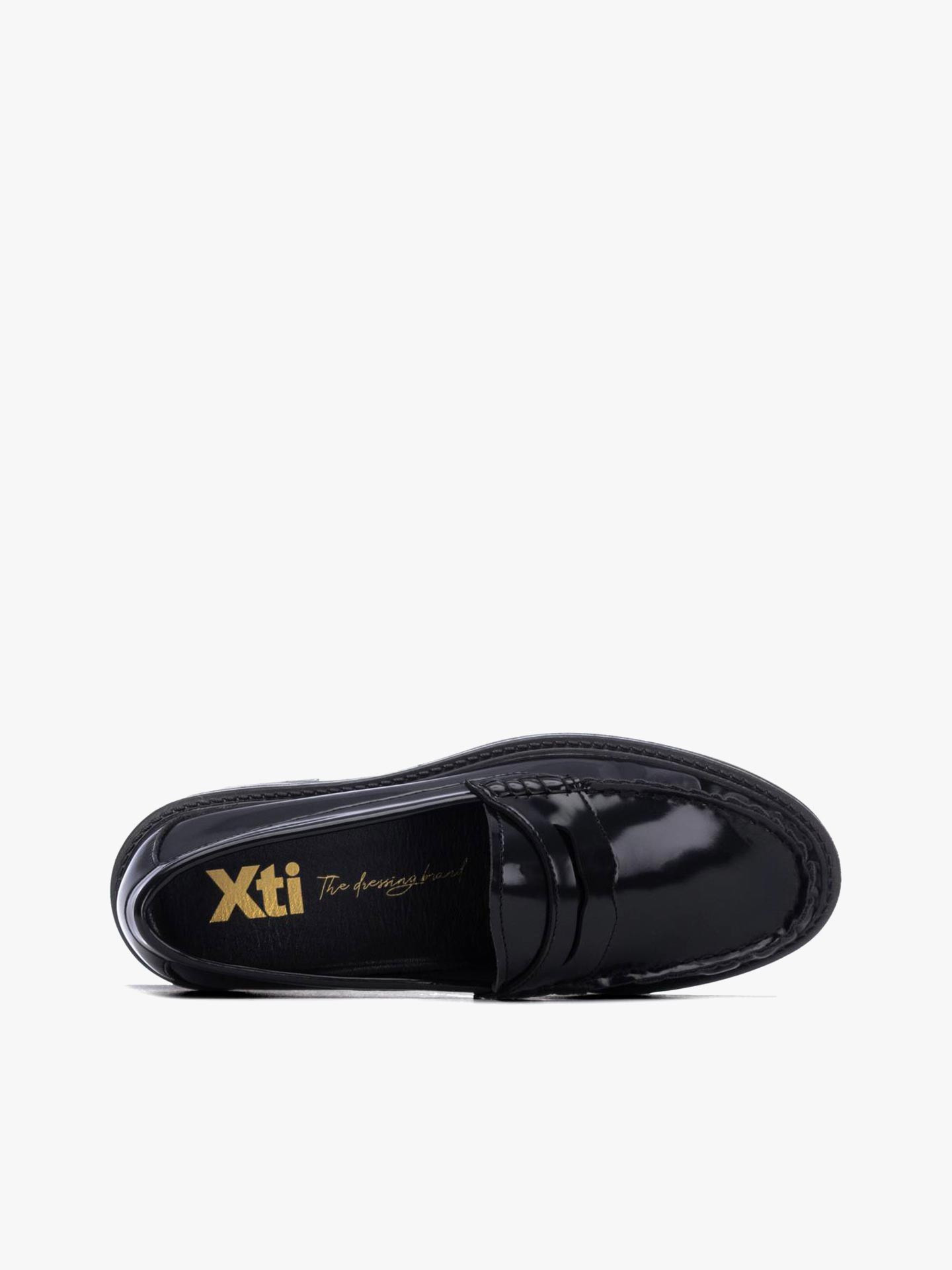 Mocassins com Efeito Brilhante