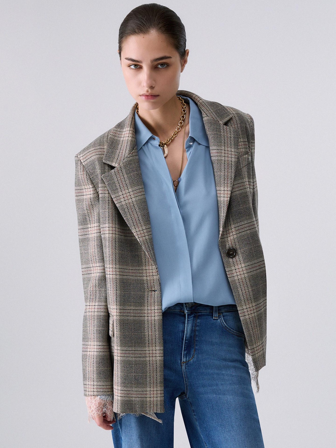 Blazer com Padrão Xadrez