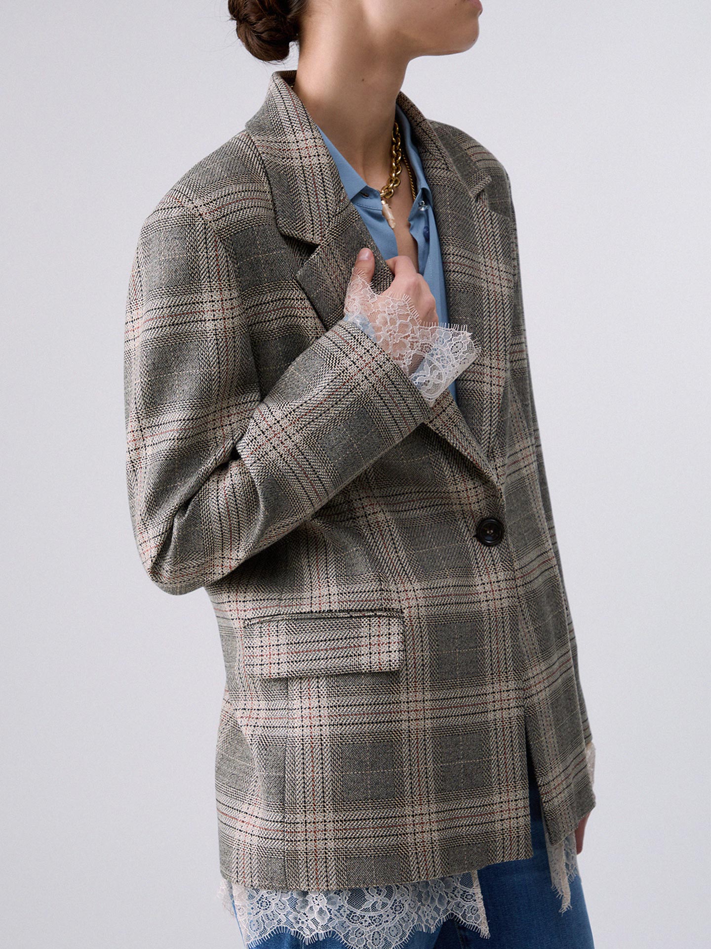 Blazer com Padrão Xadrez