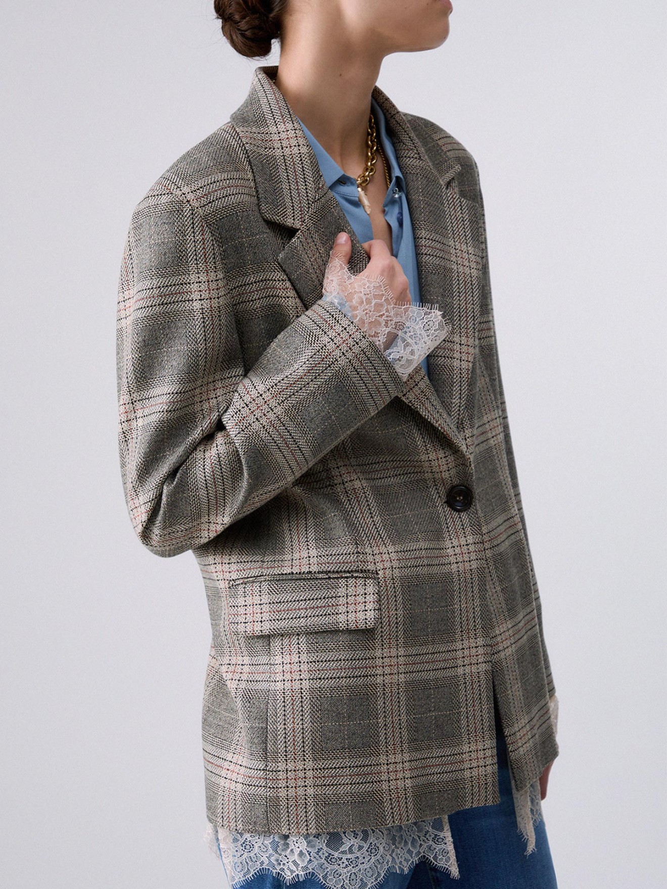 Blazer com Padrão Xadrez