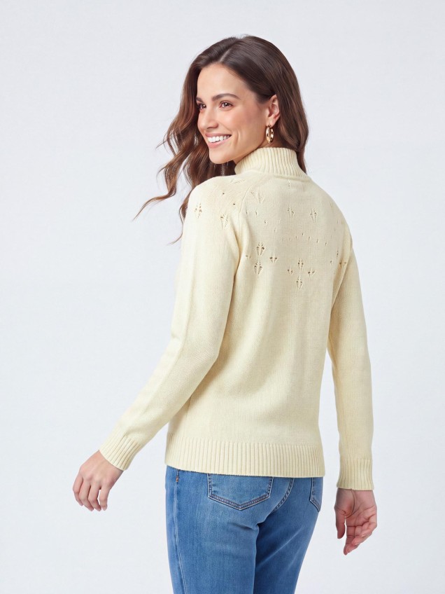 Camisola de Malha com Gola Alta
