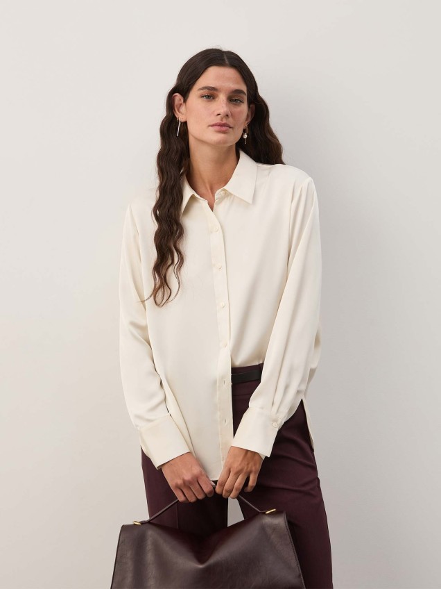 Camisa Fluida Acetinada