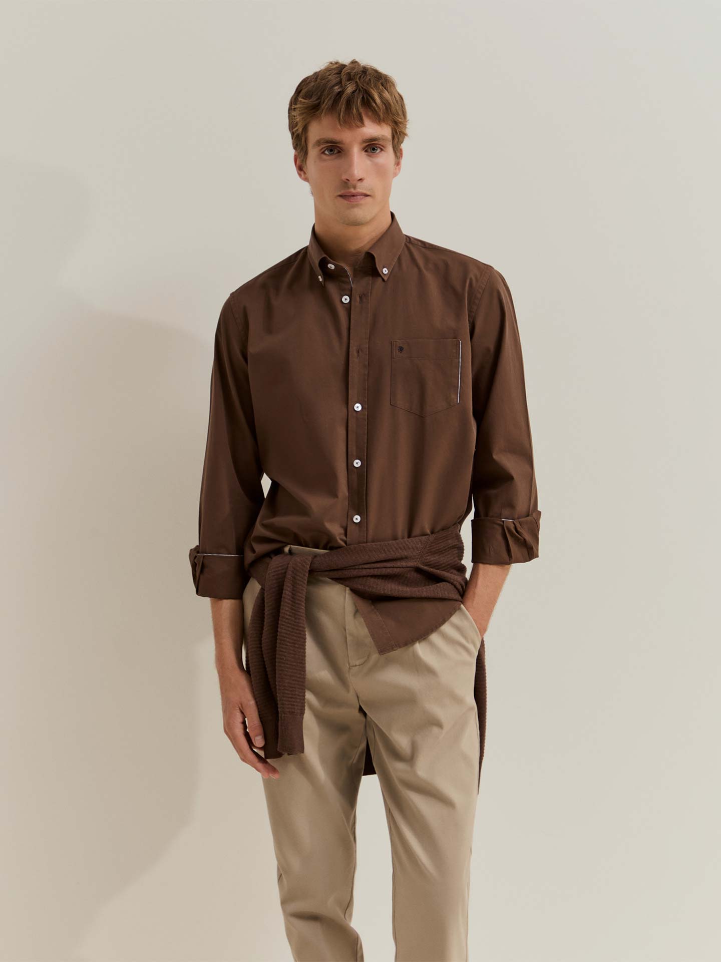 Camisa Regular Fit em Algodão