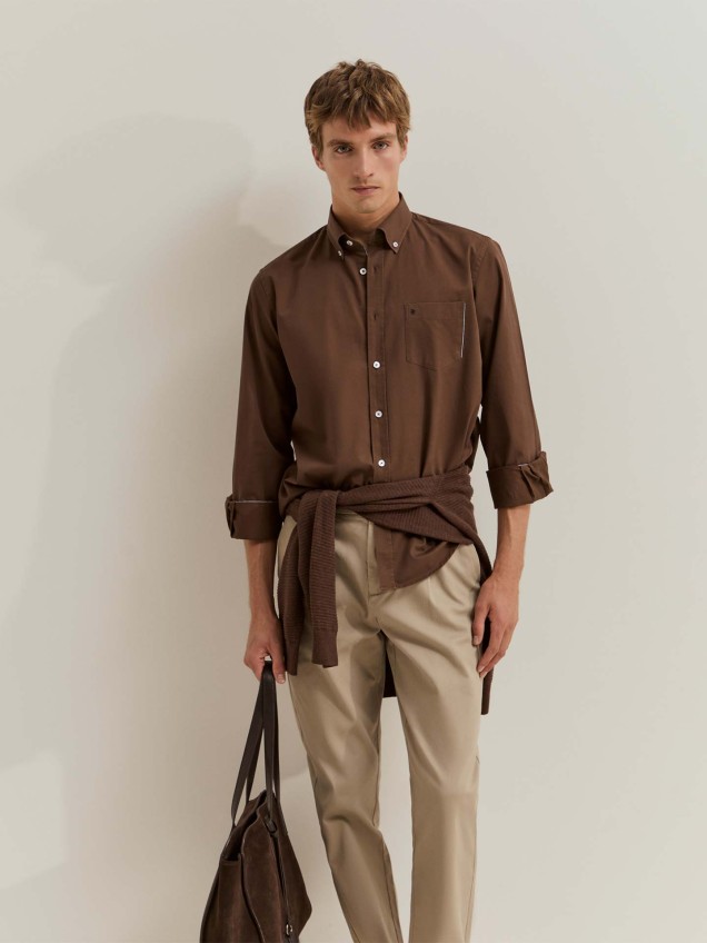 Camisa Regular Fit em Algodão