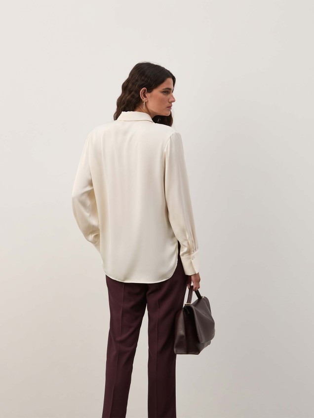 Camisa Fluida Acetinada