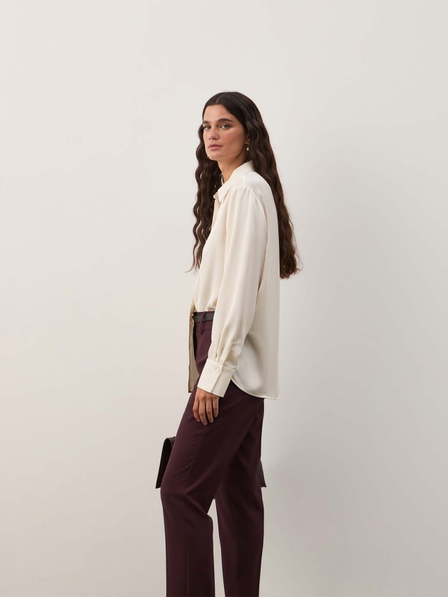 Camisa Fluida Acetinada
