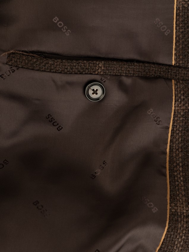 Blazer Slim Fit com Padrão de Xadrez