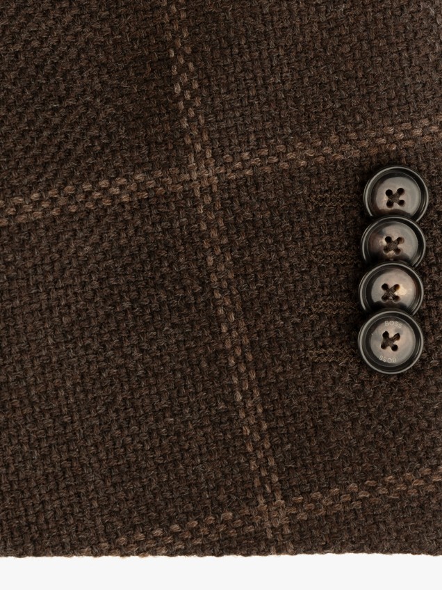 Blazer Slim Fit com Padrão de Xadrez