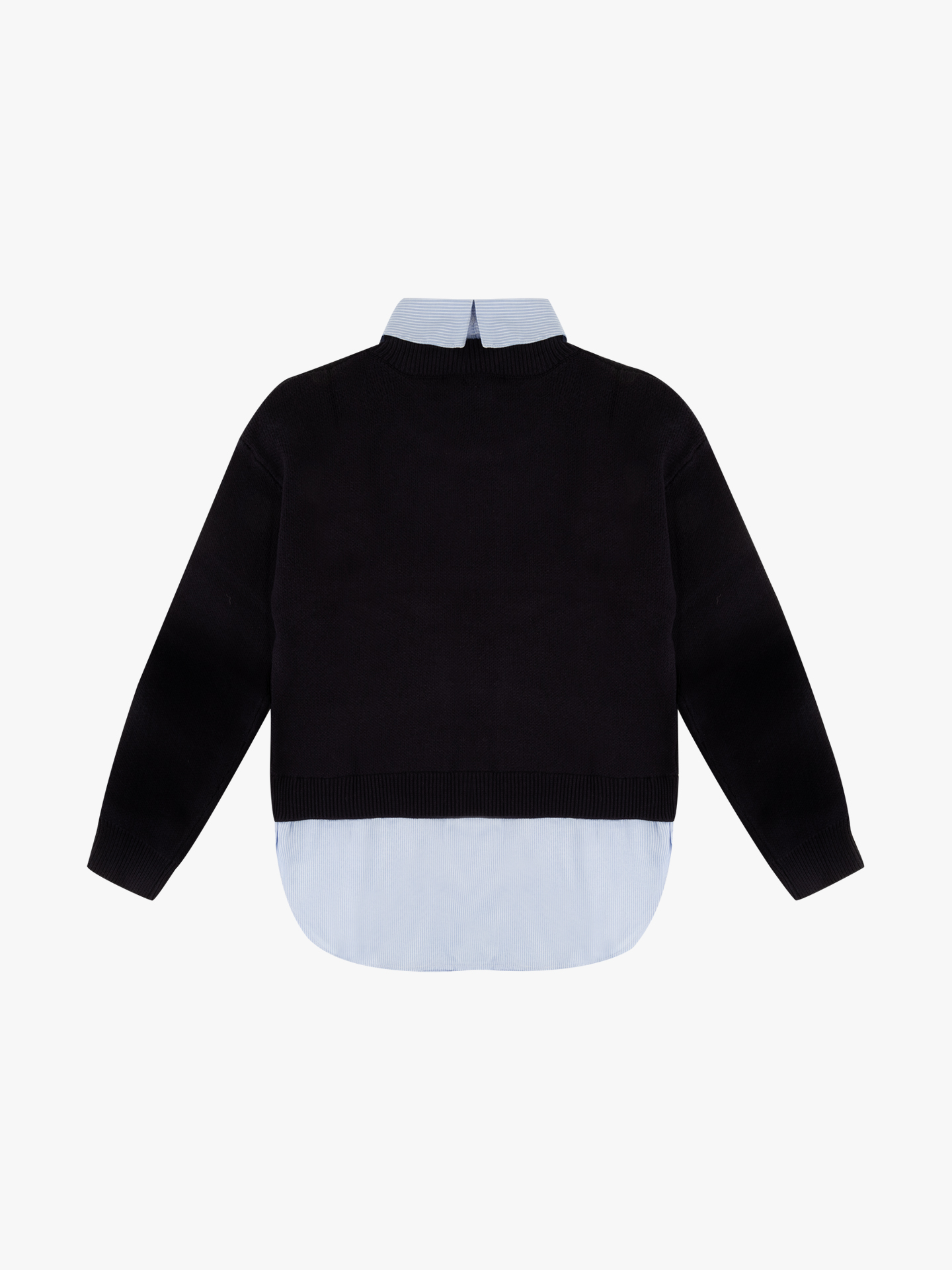 Camisola de Malha com Efeito de Camisa