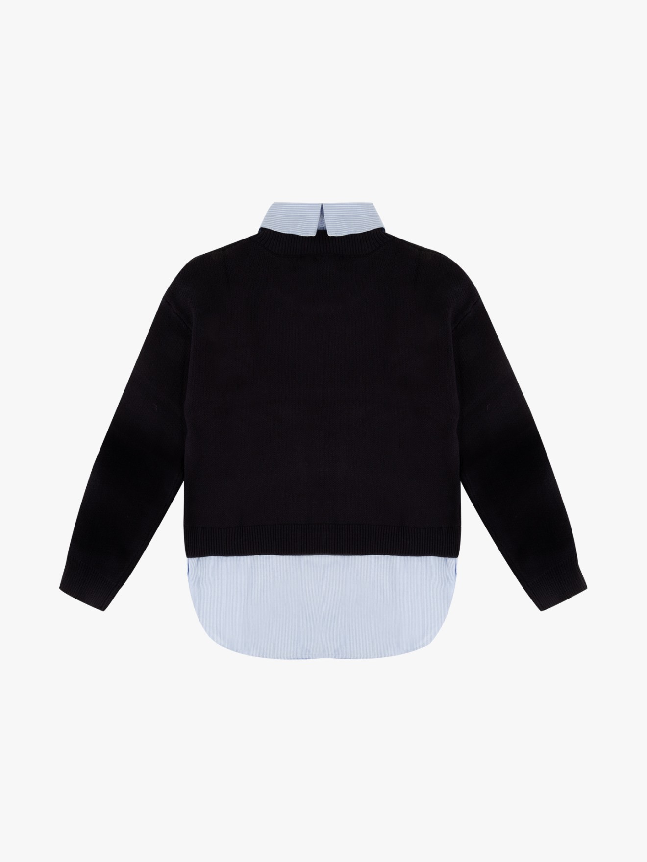Camisola de Malha com Efeito de Camisa