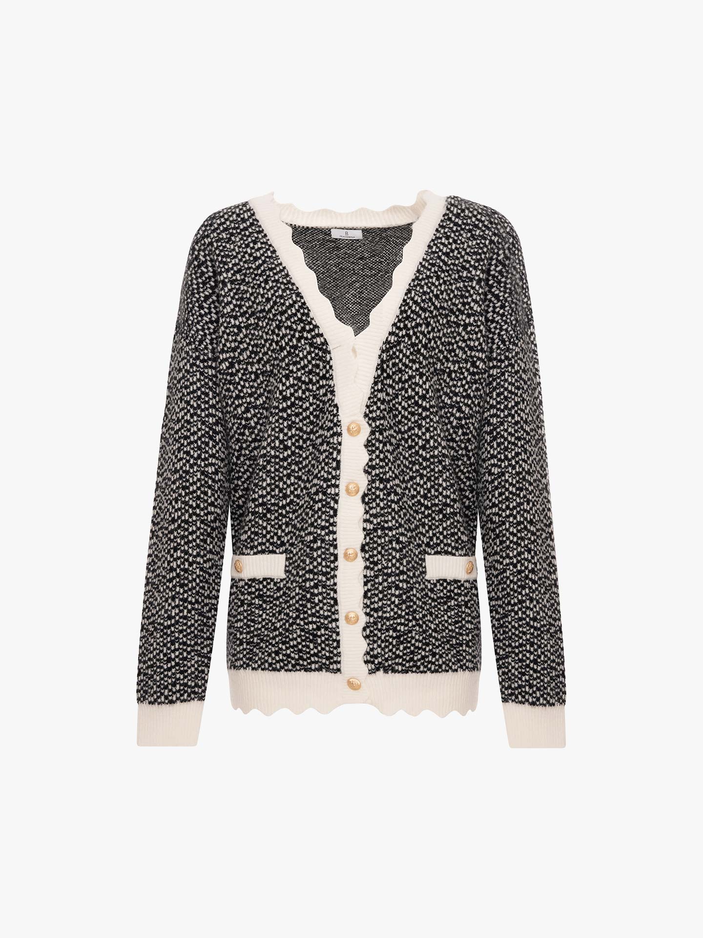 Casaco de Malha Oversize com Decote em V