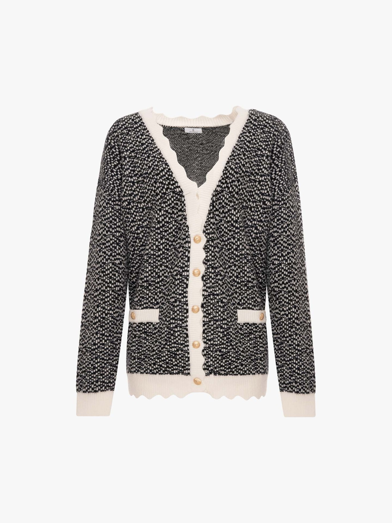 Casaco de Malha Oversize com Decote em V