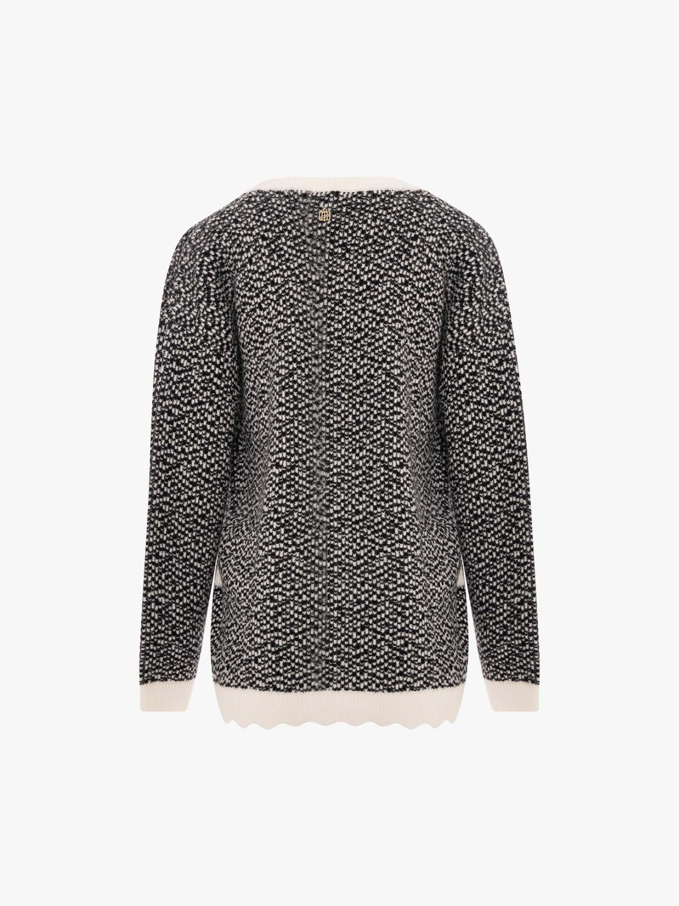 Casaco de Malha Oversize com Decote em V