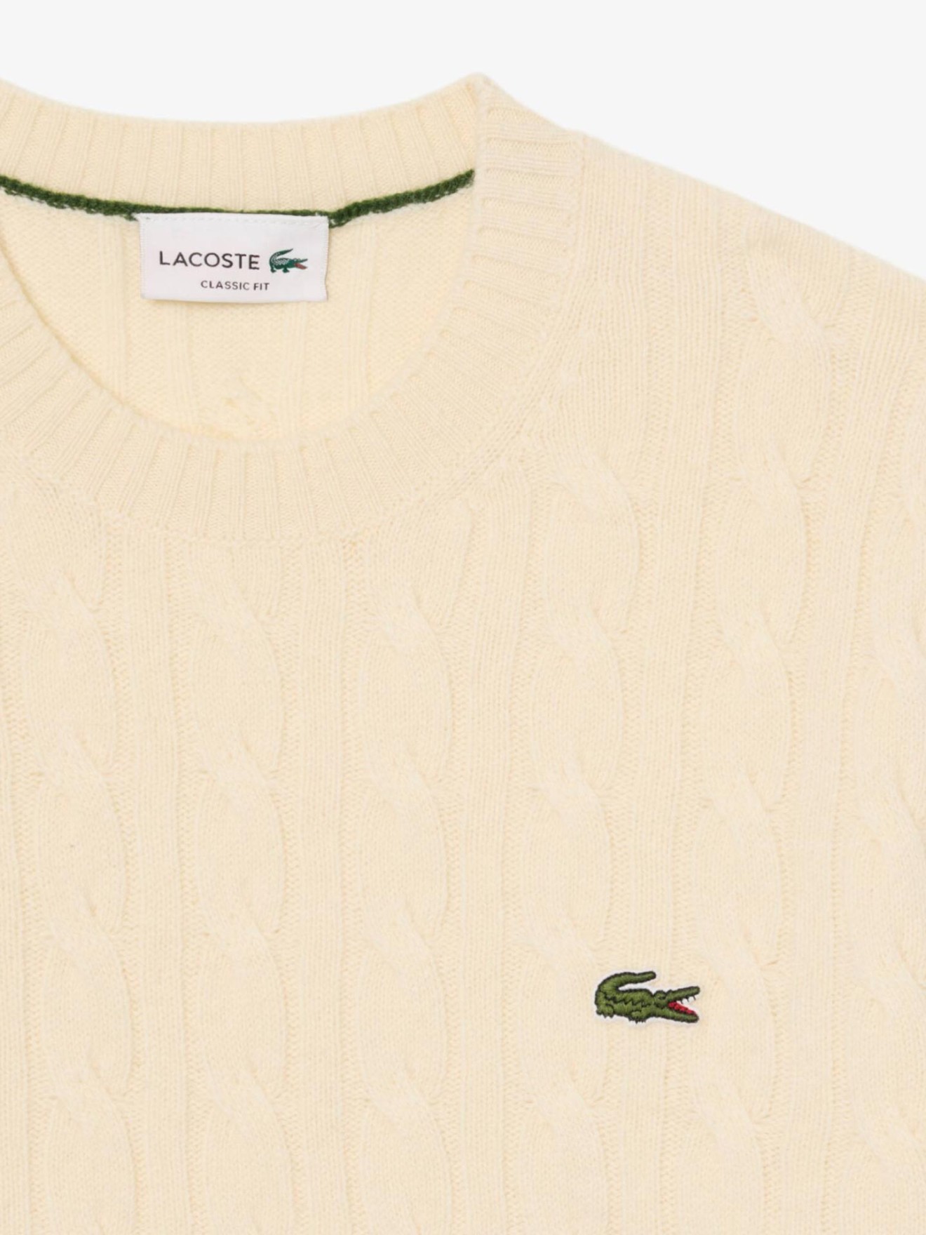 Camisola de Malha em Lã com Gola Redonda