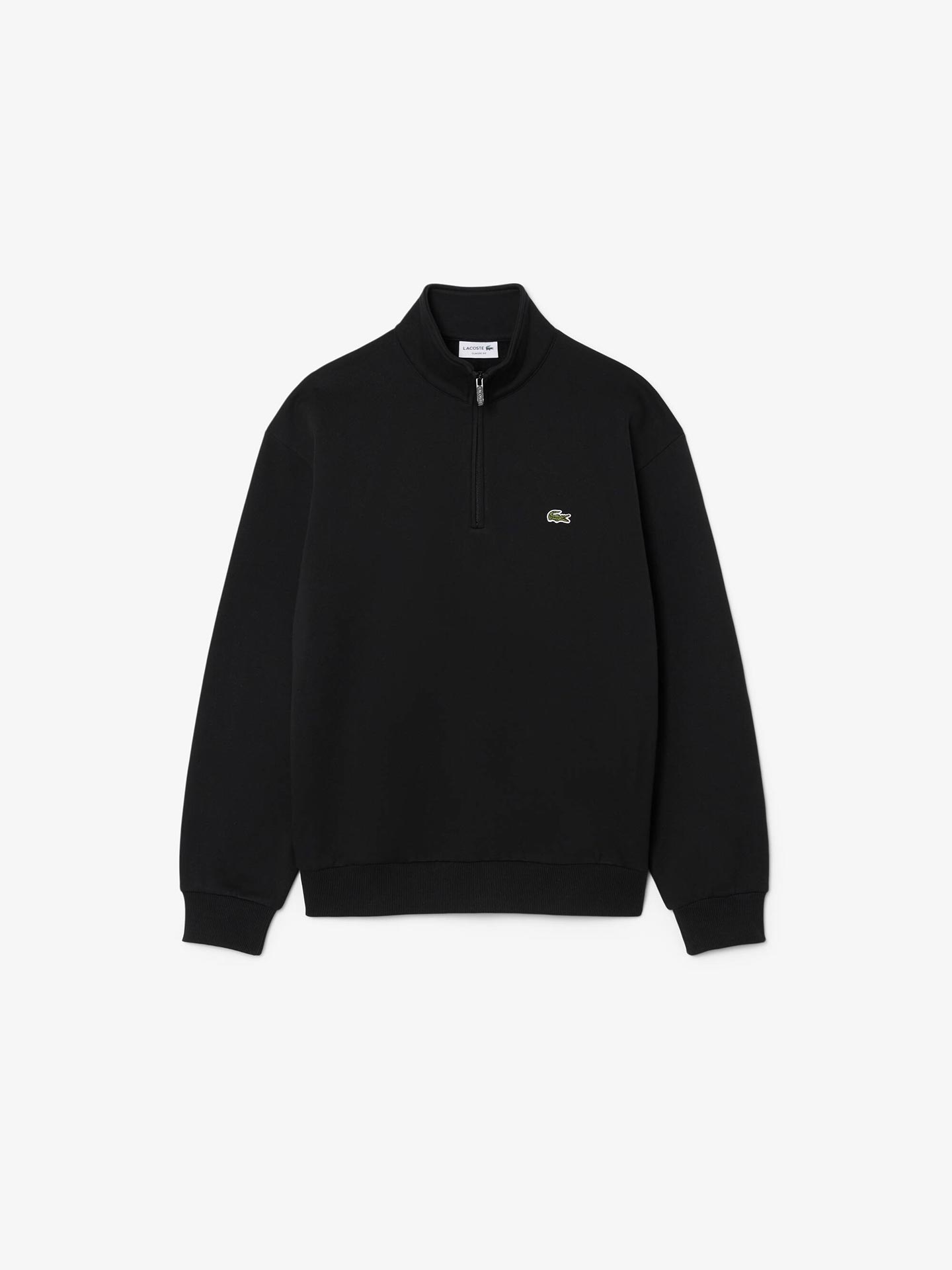 Sweatshirt em Felpa com Gola Alta e Fecho de Correr