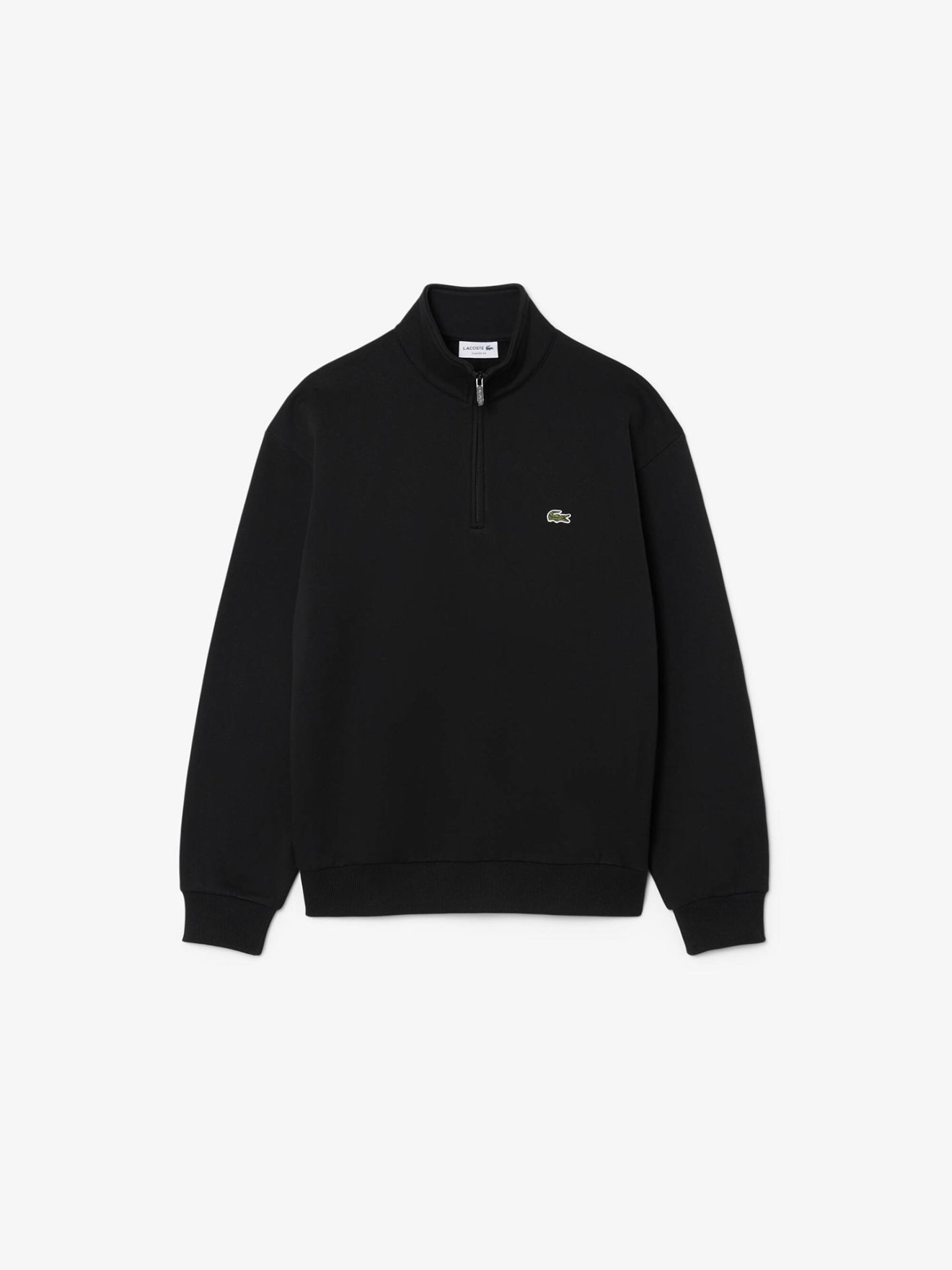 Sweatshirt em Felpa com Gola Alta e Fecho de Correr