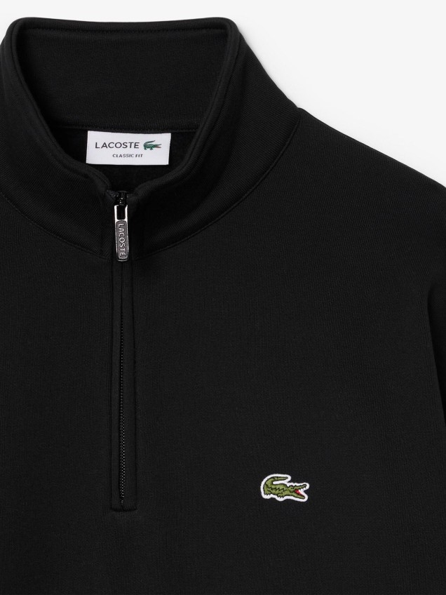 Sweatshirt em Felpa com Gola Alta e Fecho de Correr