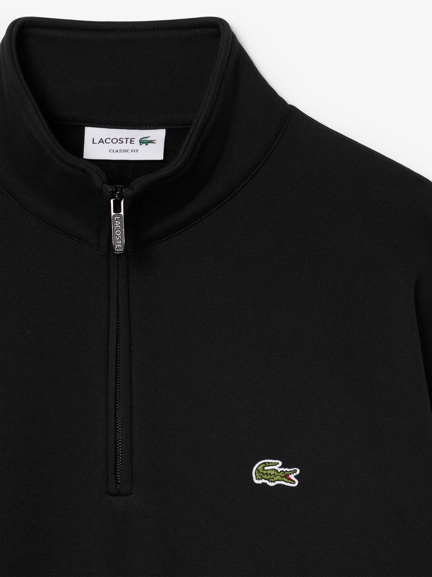 Sweatshirt em Felpa com Gola Alta e Fecho de Correr