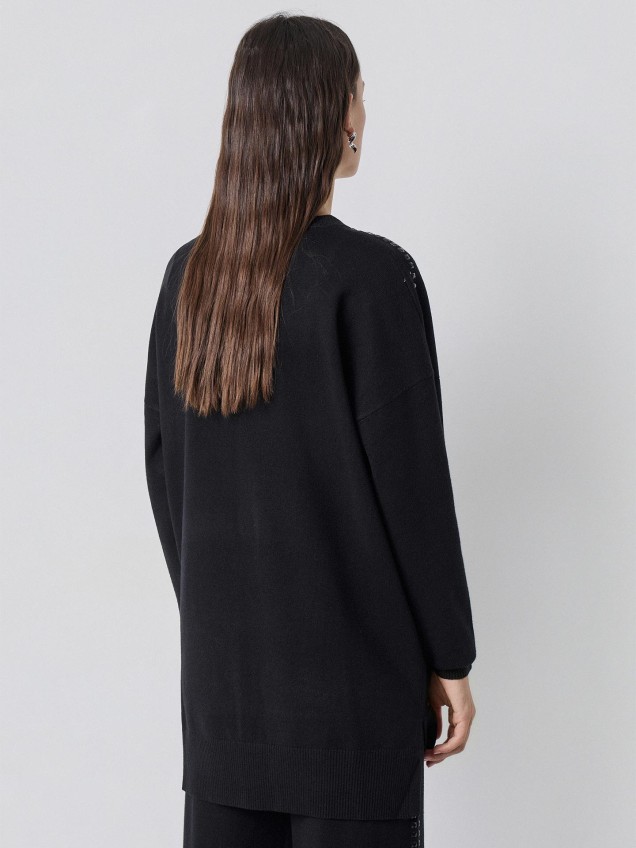 Camisola com Tachas Decorativas