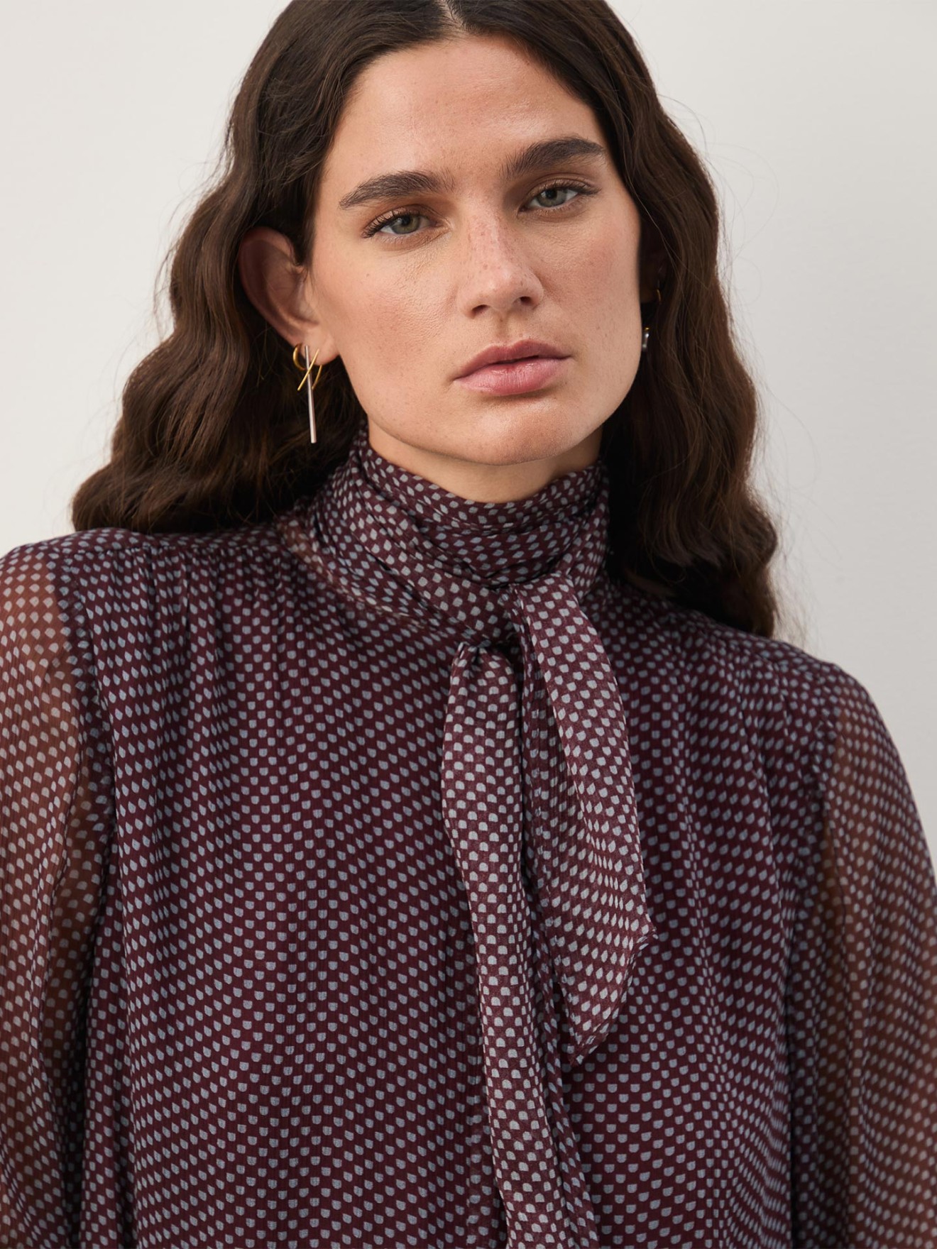 Blusa Estampada com Laçada