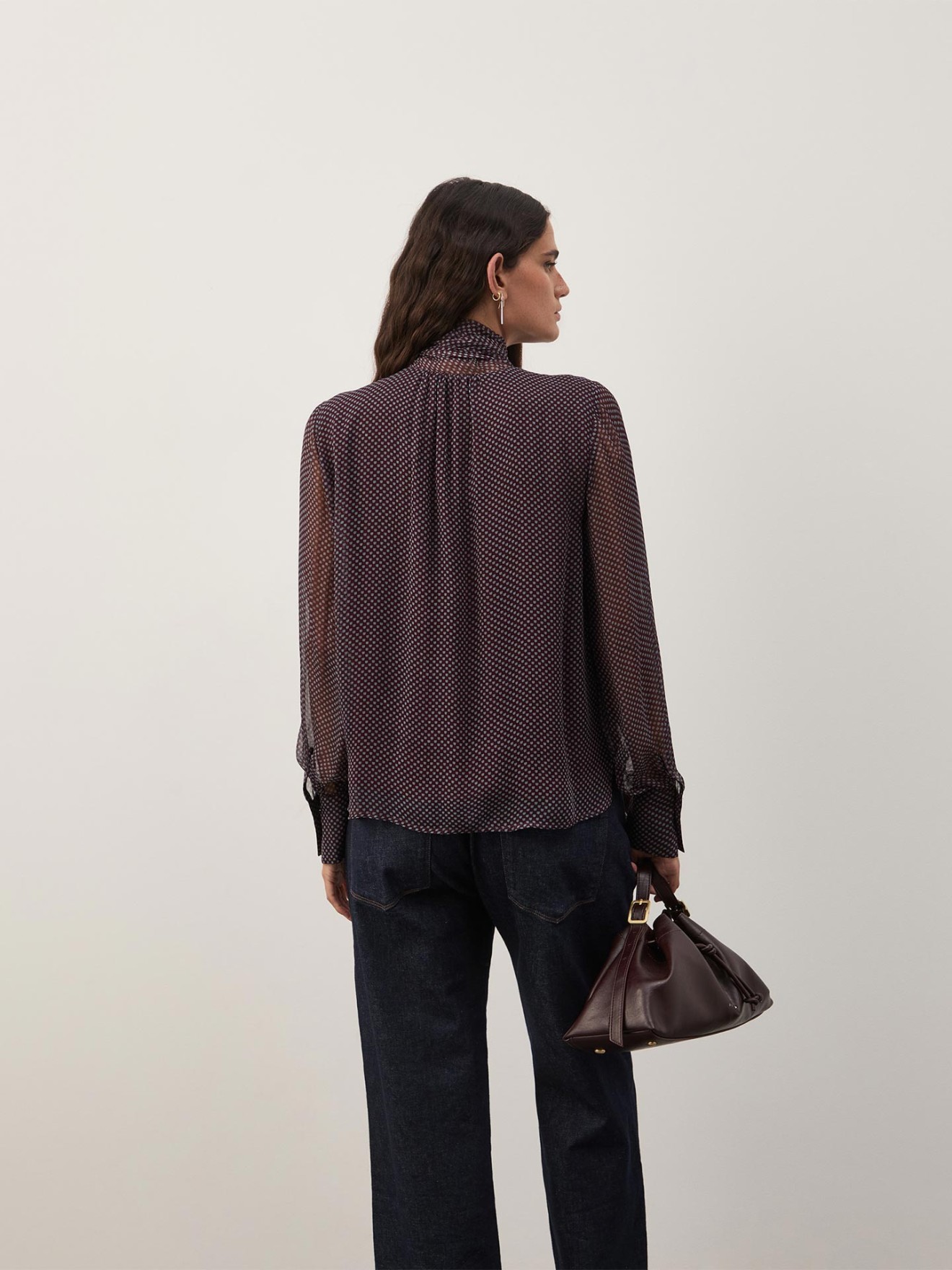 Blusa Estampada com Laçada