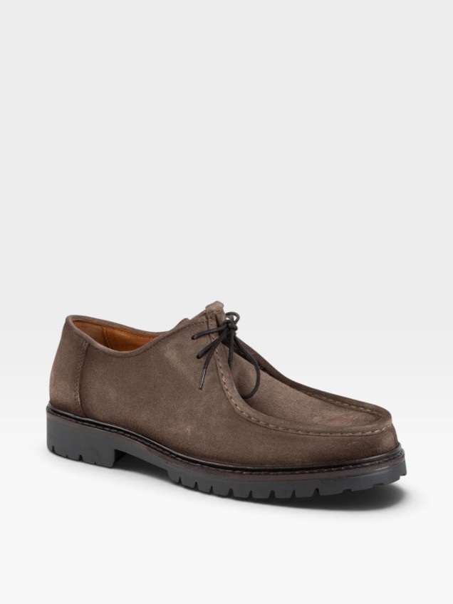 Sapatos de Atacadores em Pele