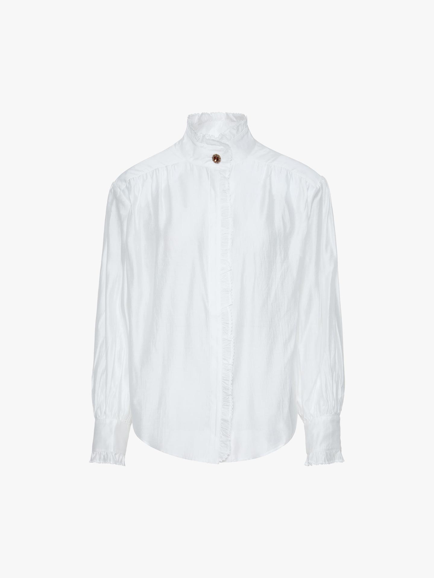 Camisa com Detalhes de Renda