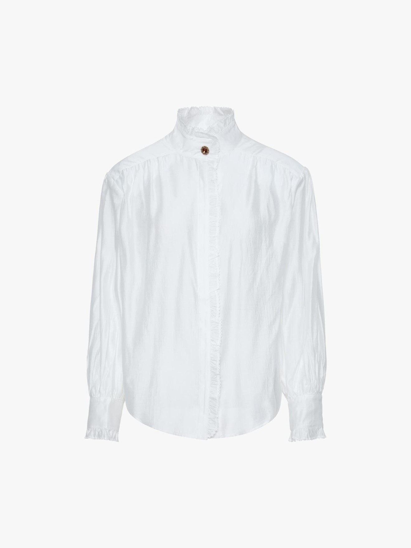 Camisa com Detalhes de Renda