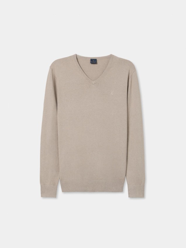 Camisola de Malha com Decote em V