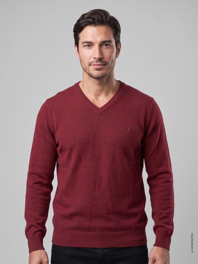 Camisola de Malha com Decote em V