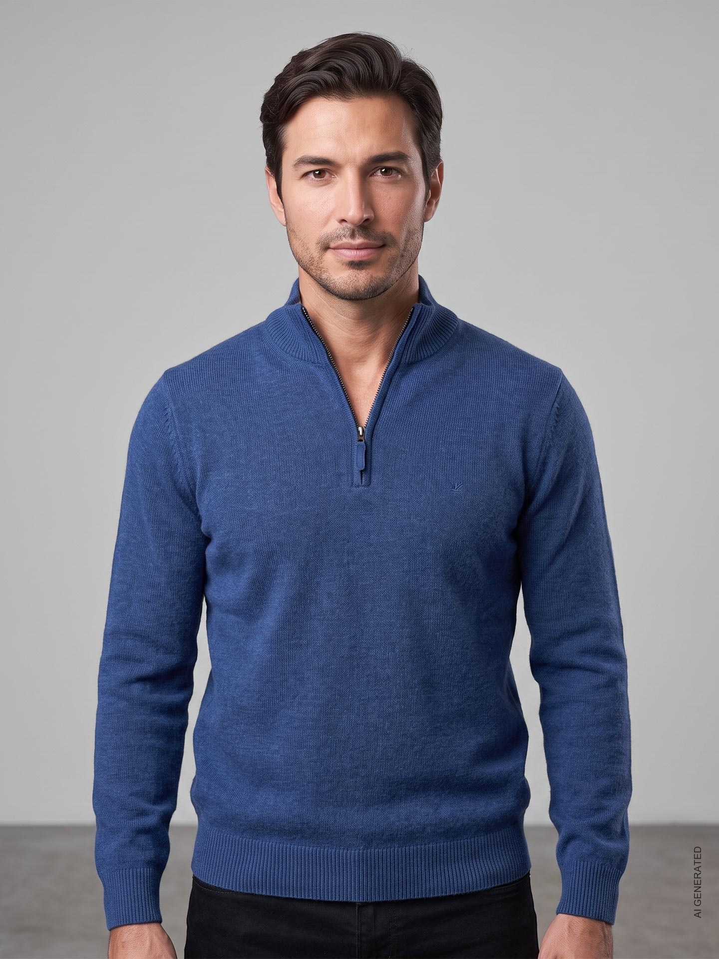 Camisola de Malha com Gola Alta