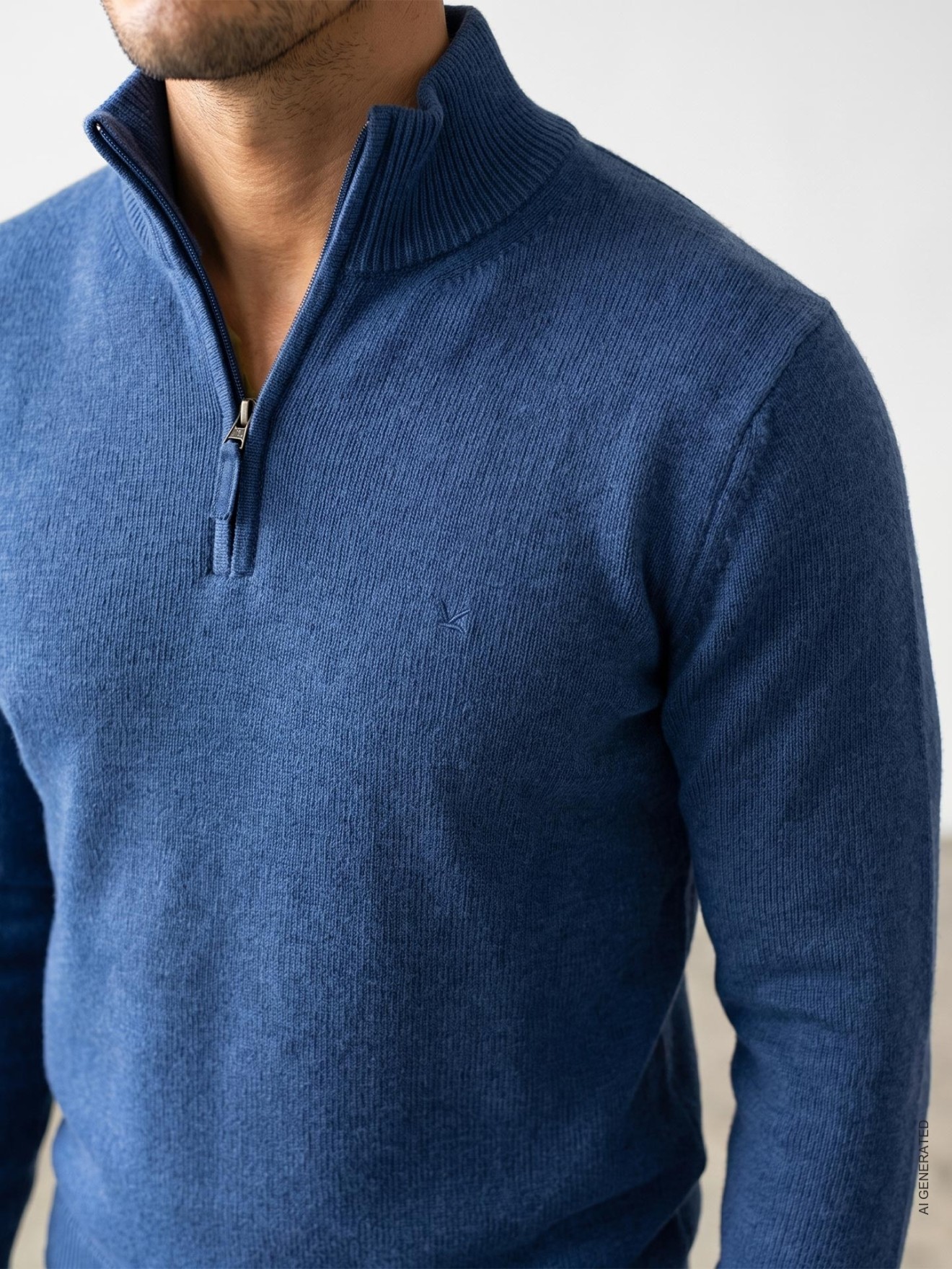 Camisola de Malha com Gola Alta