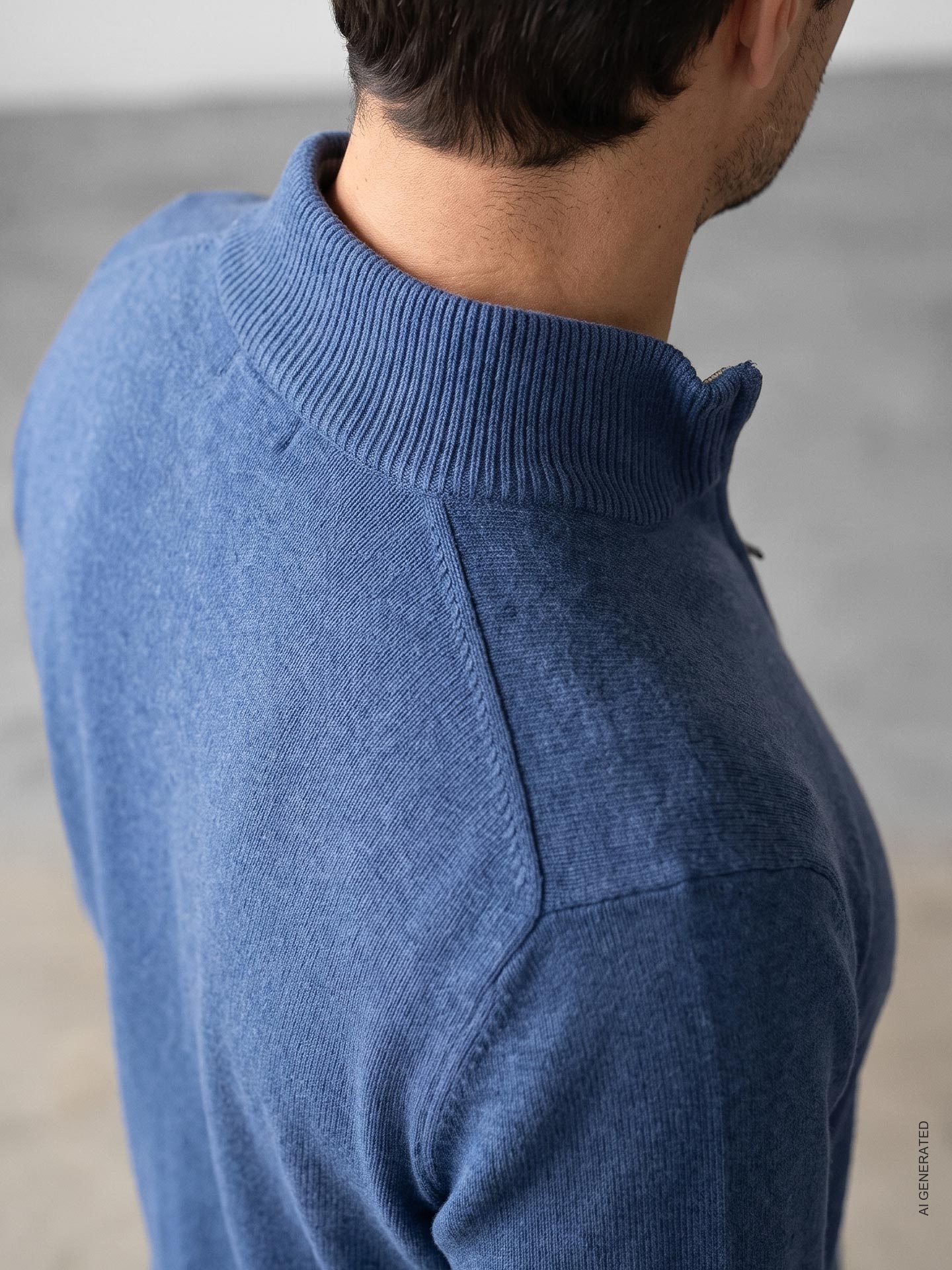 Camisola de Malha com Gola Alta