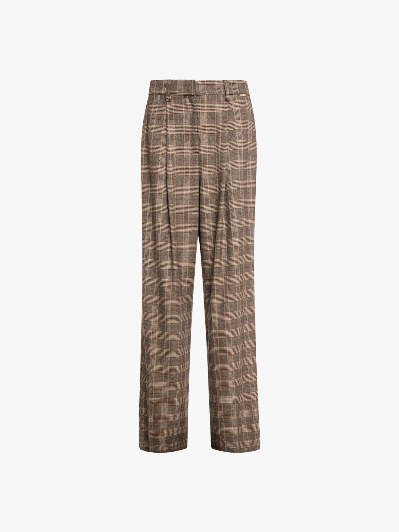 Cal�as Wide Leg com Padr�o Pr�ncipe de Gales