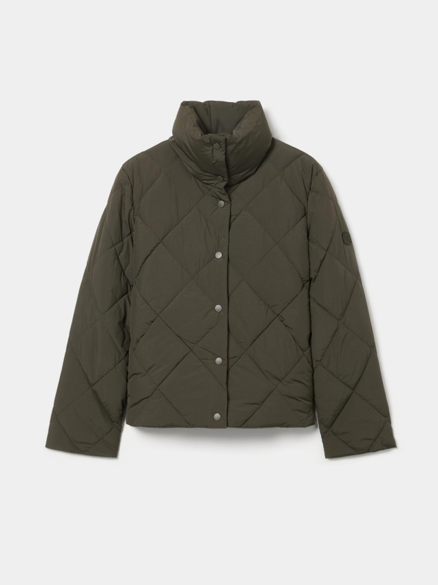 Blus�o Acolchoado com Gola Alta