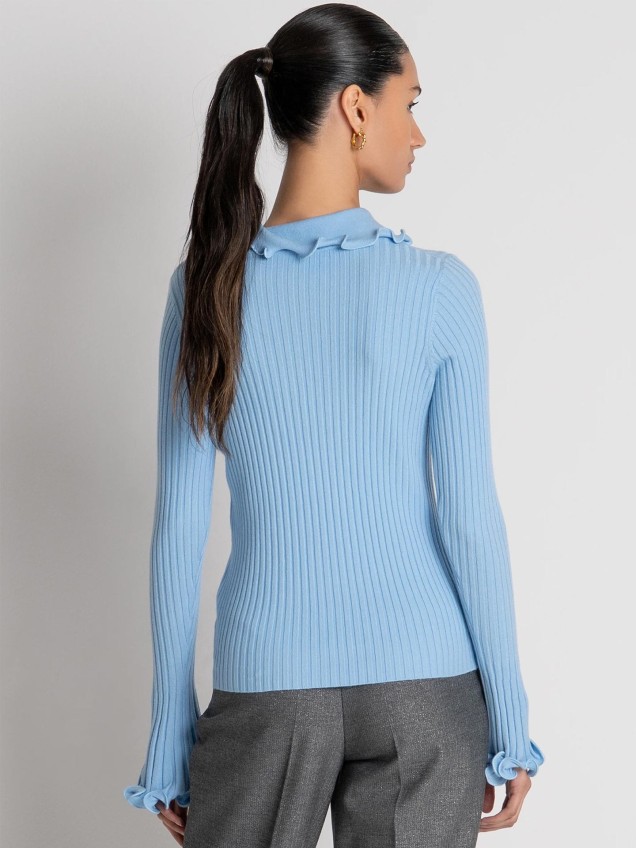 Camisola de Malha com Folhos