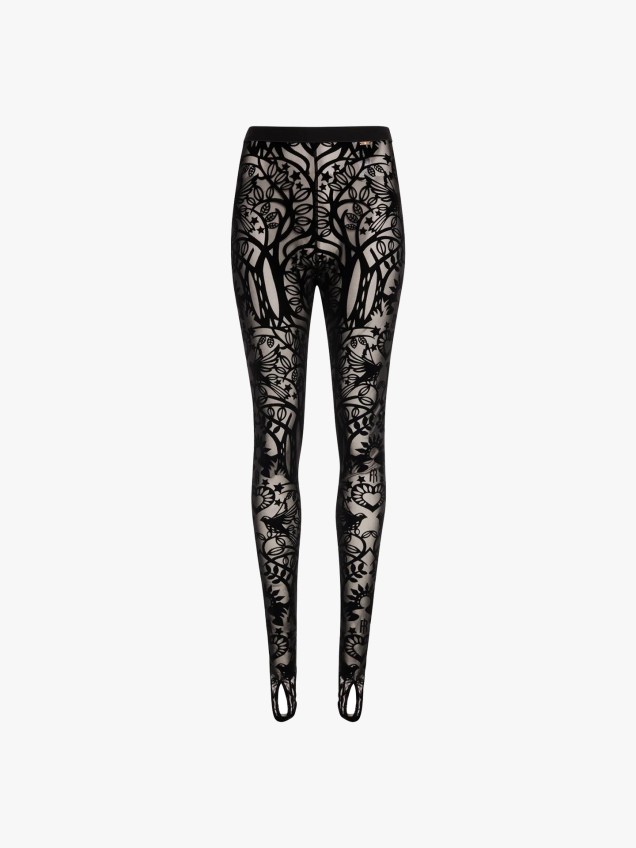Leggings Slim Fit em Renda