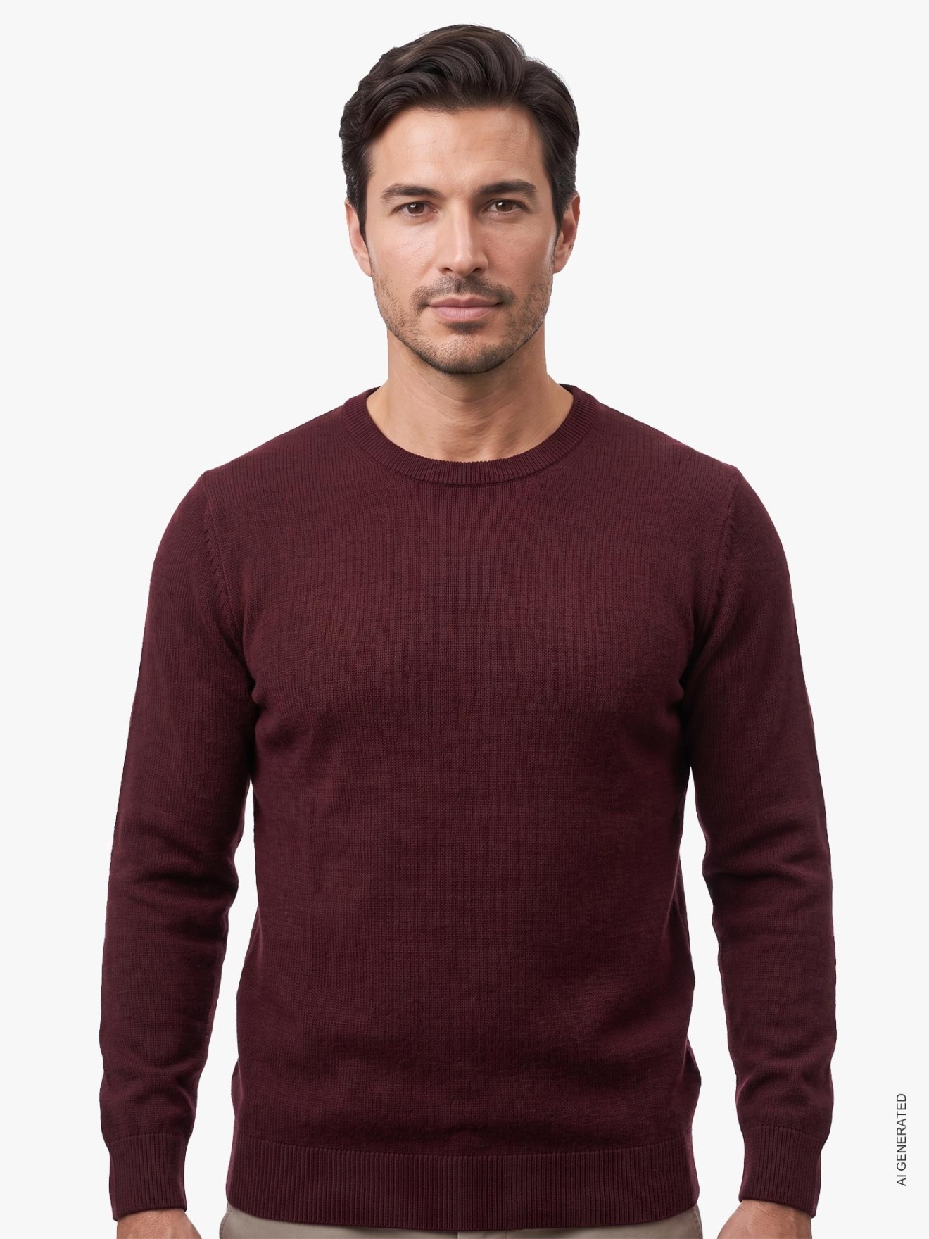 Camisola de Malha com Gola Redonda