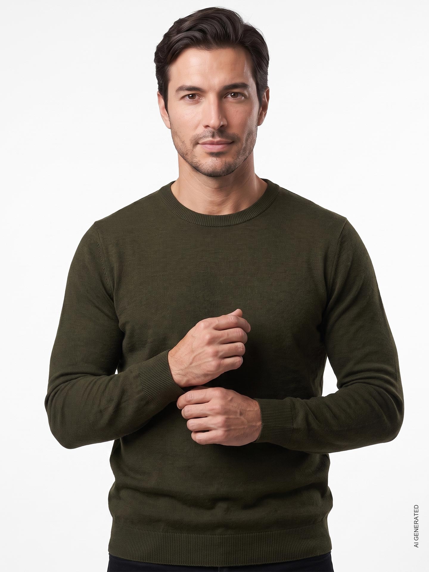 Camisola de Malha com Gola Redonda