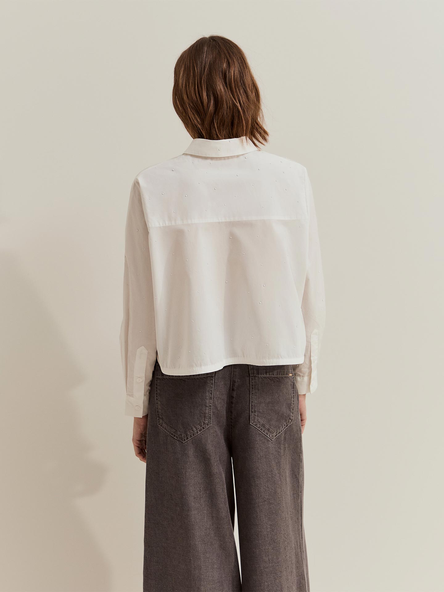 Camisa Cropped com Pedras