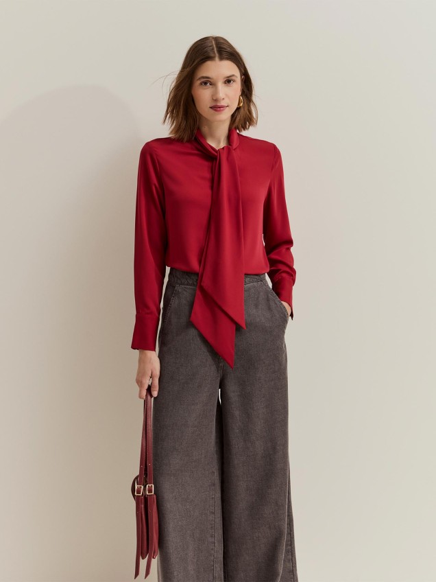 Blusa Fluida com La�ada