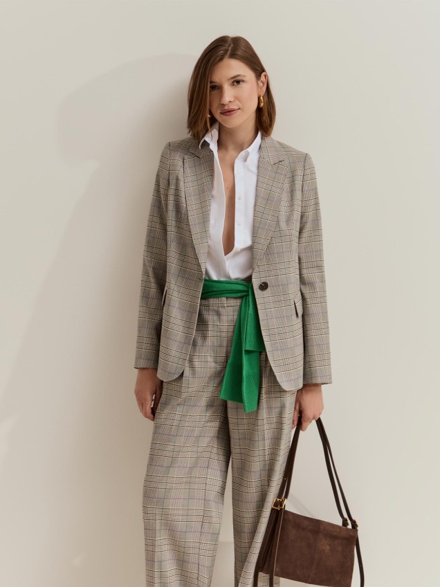 Blazer com Padrão de Xadrez