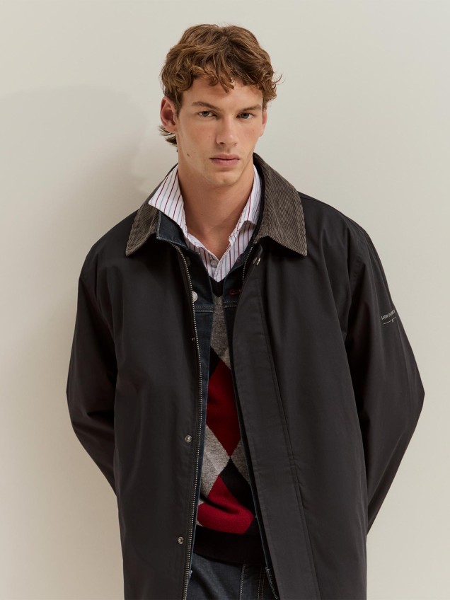 Parka com Gola de Bombazina