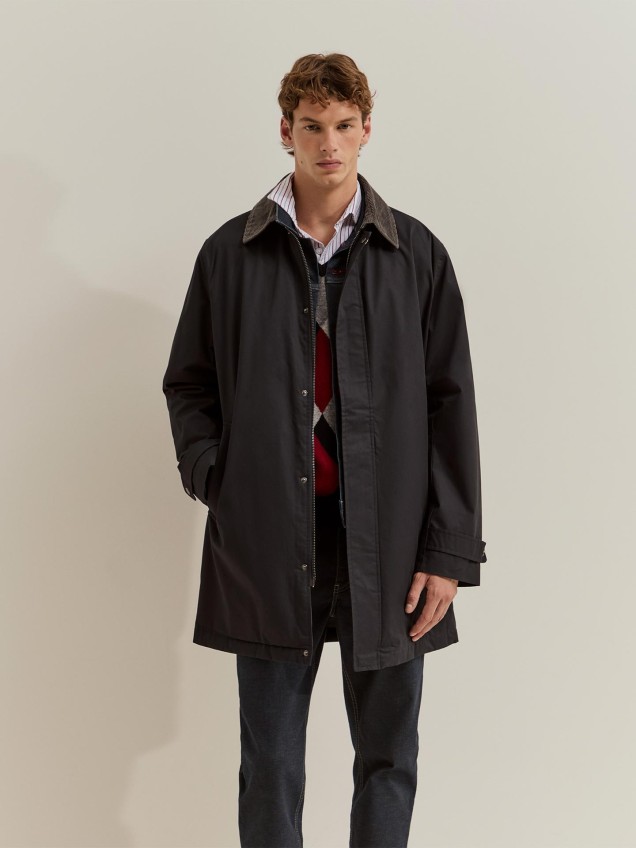 Parka com Gola de Bombazina