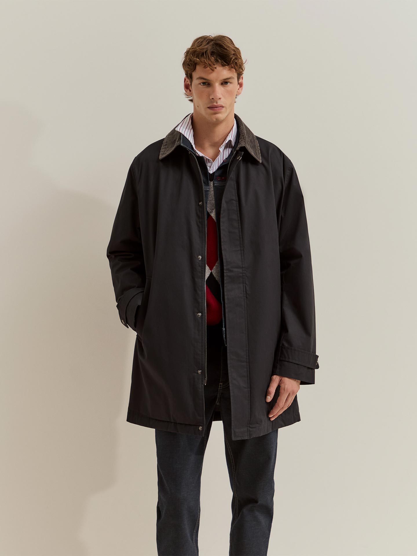 Parka com Gola de Bombazina