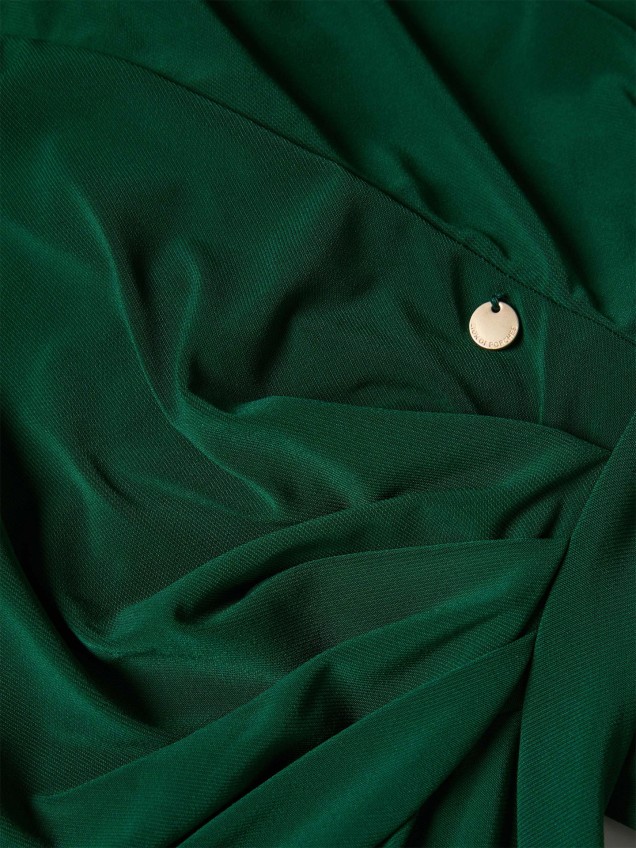 Vestido Midi de Malha Assimétrico