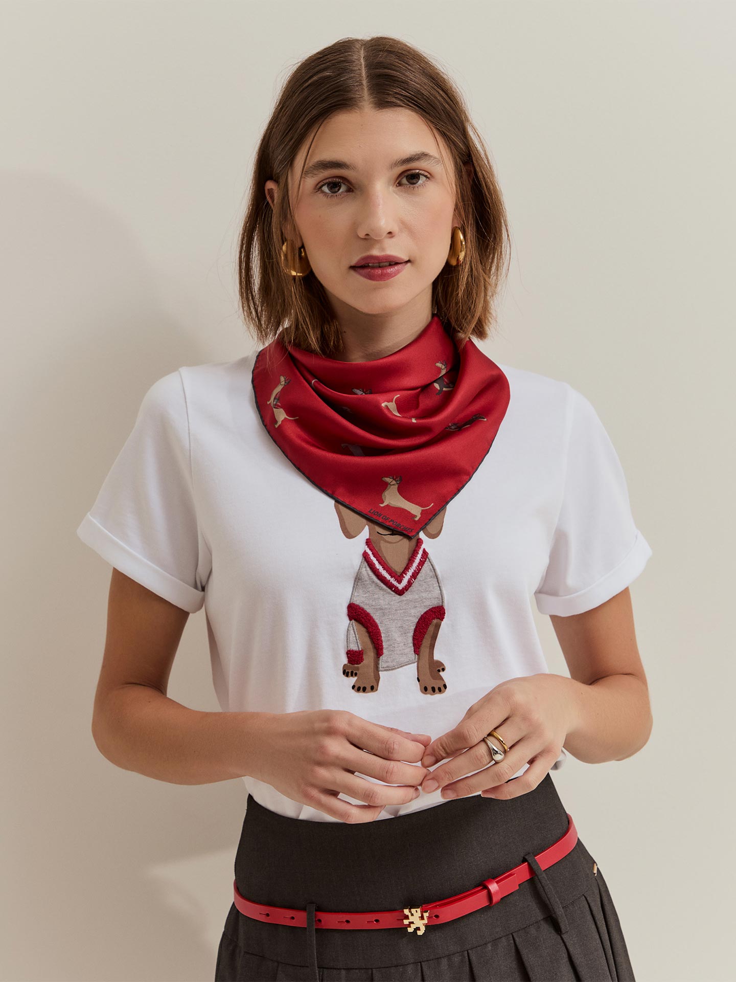 Lenço Estampado em Seda