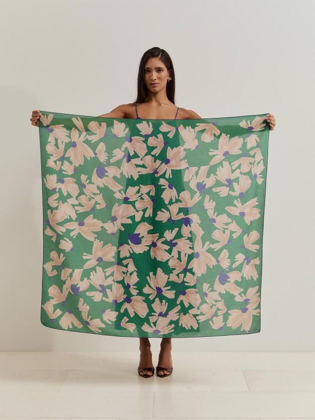 Len�o com Padr�o Floral
